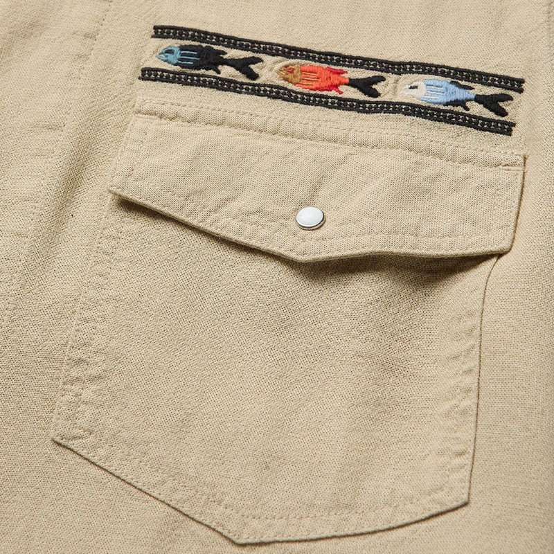 Seager Whippersnapper Embroidered Shirt - Dry Hay