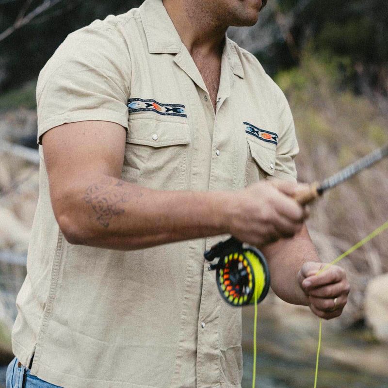 Seager Whippersnapper Embroidered Shirt - Dry Hay