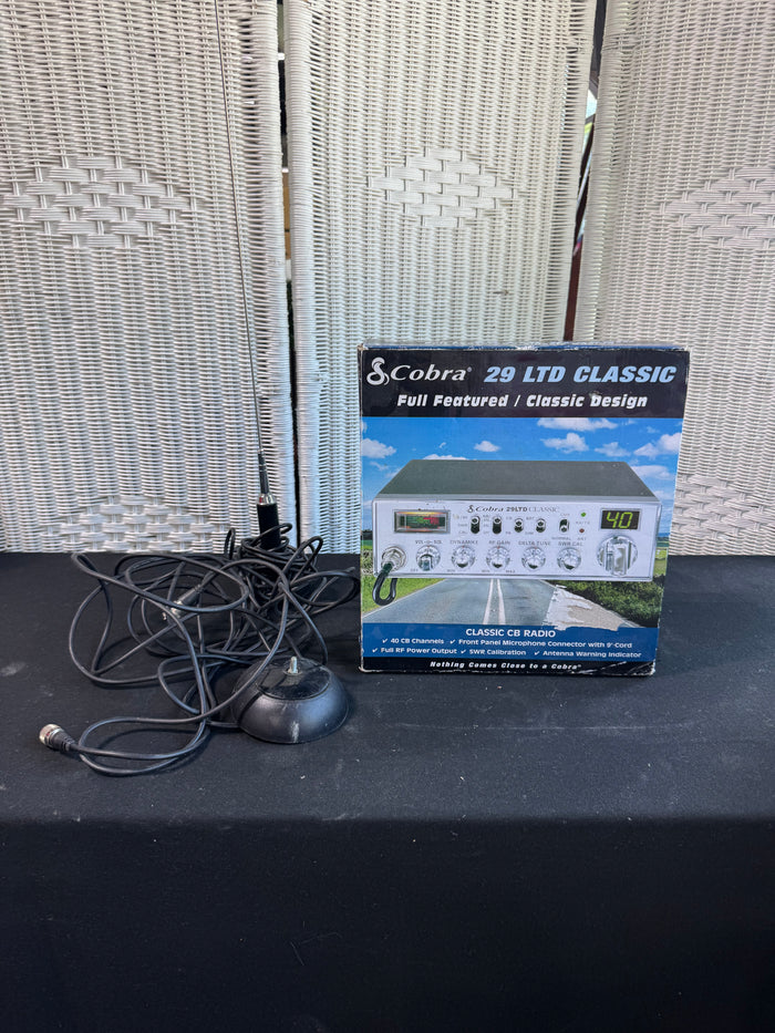Sealed Cobra 29 LTD Classic CB Radio with RadioShack Mobile Magnetic Mount Antennae
