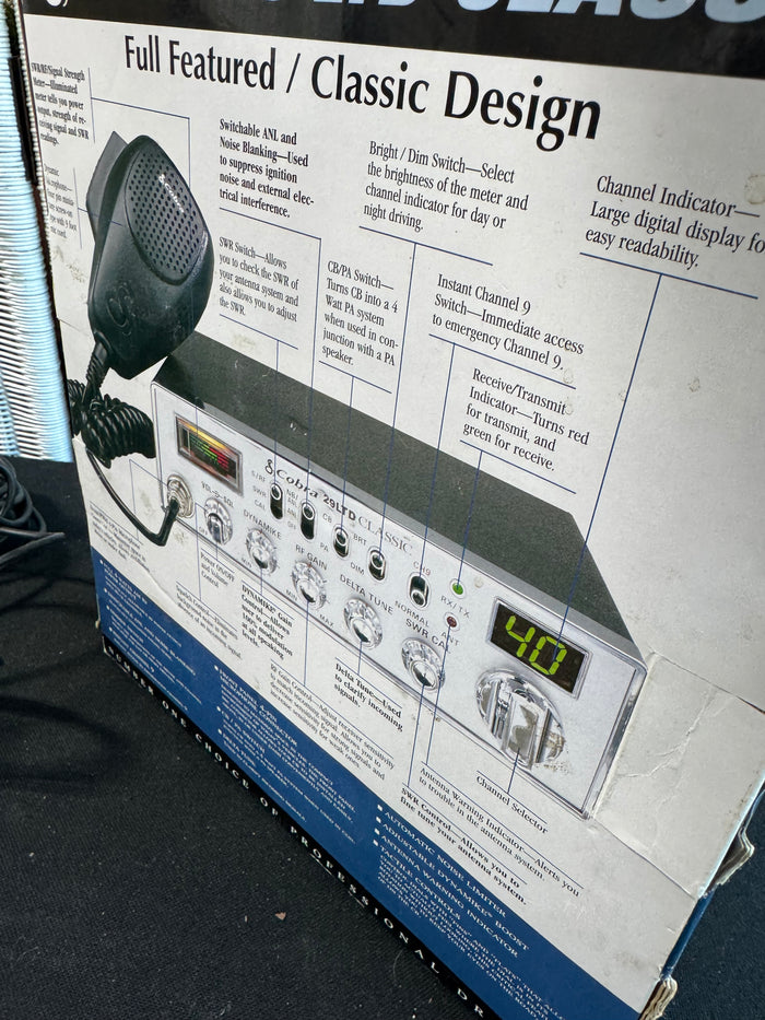 Sealed Cobra 29 LTD Classic CB Radio with RadioShack Mobile Magnetic Mount Antennae