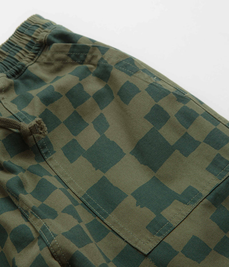 Service Works Printed Chef Pants in Olive Checker
