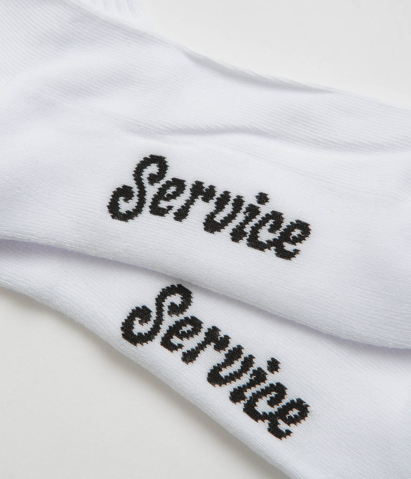 Service Works Salt + Pepper Socks in White