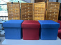 Set of 3 Fabric Storage Cubes with Trays