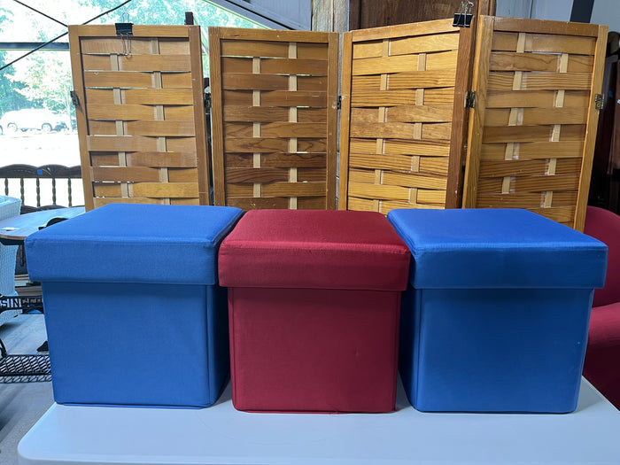 Set of 3 Fabric Storage Cubes with Trays