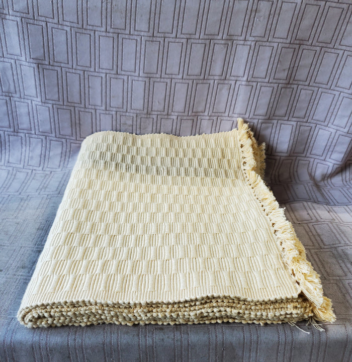 Set of 5 Cream Colored Woven Fabric Placemats