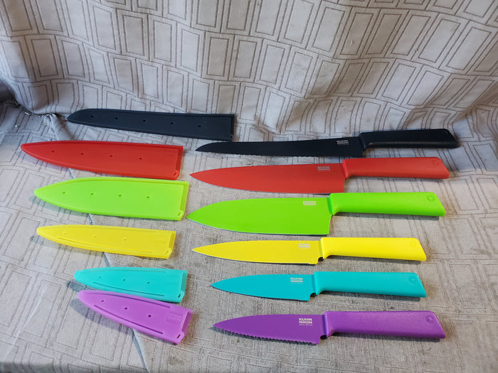 Set of 6 Multi-Colored Kuhn Rikon Swiss Design Knives