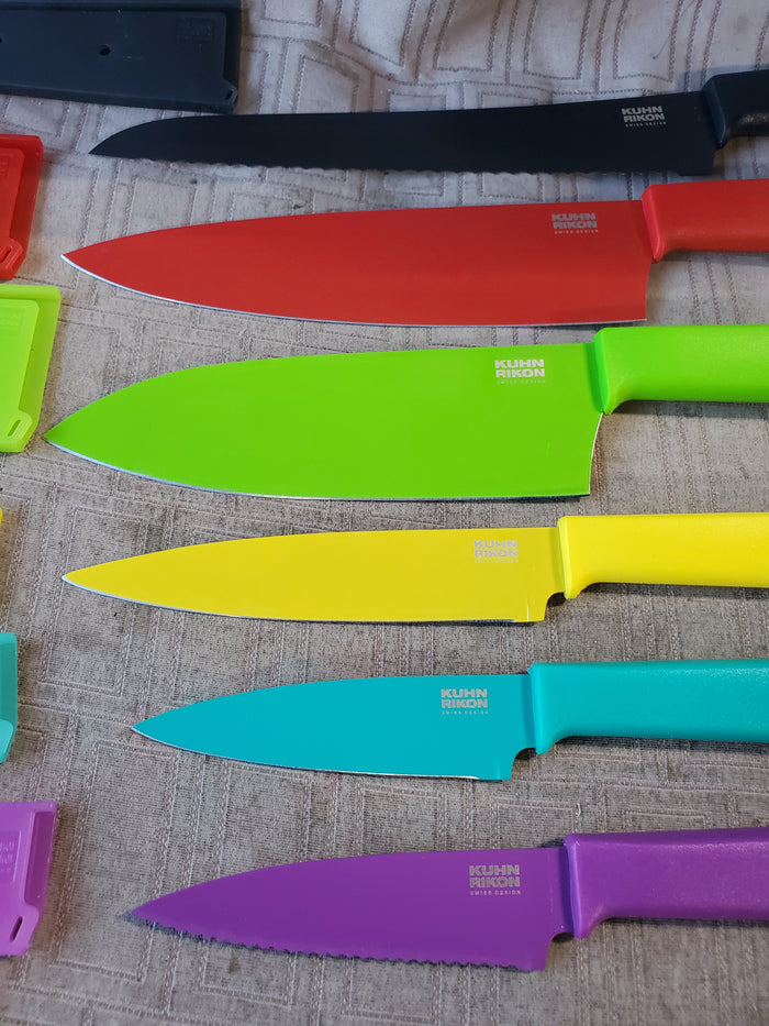 Set of 6 Multi-Colored Kuhn Rikon Swiss Design Knives