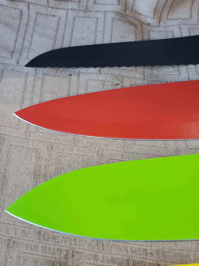 Set of 6 Multi-Colored Kuhn Rikon Swiss Design Knives