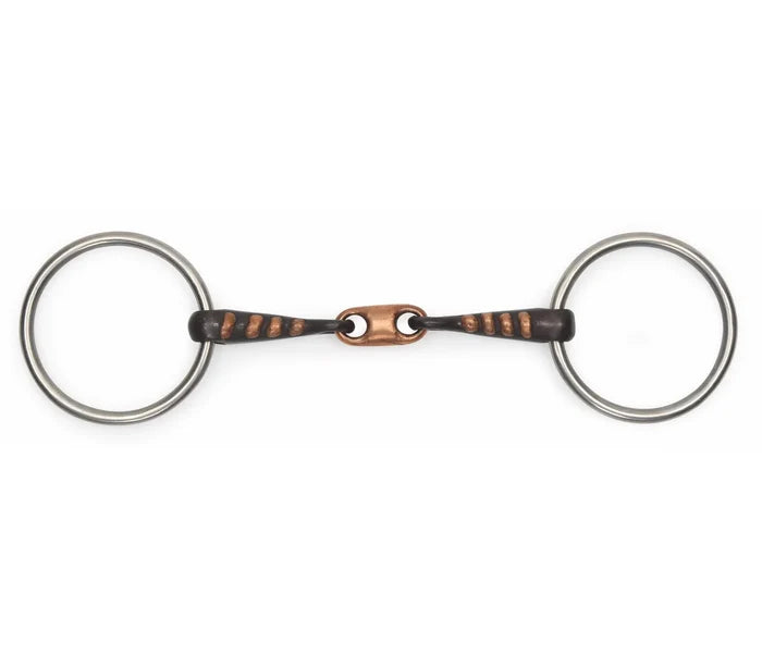 Shires Copper Lozenge Sweet Iron Snaffle with Raised Rib Bit