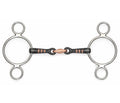 Shires Two Ring Sweet Iron Gag with Raised Ribs Bit