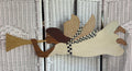Signed 1989 Nancy Thomas Trumpet Angel Wooden Wall Hanging AS IS (READ DESCRIPTION CAREFULLY)