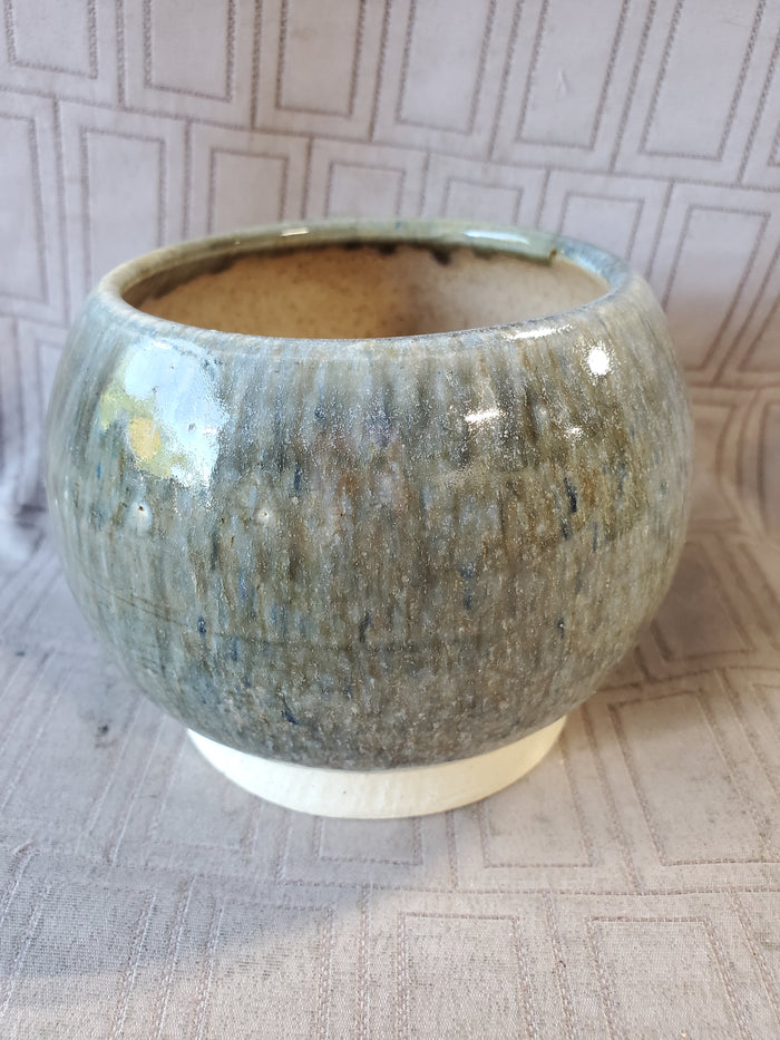 Signed Glazed Pottery Vase