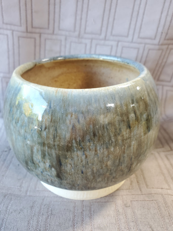 Signed Glazed Pottery Vase