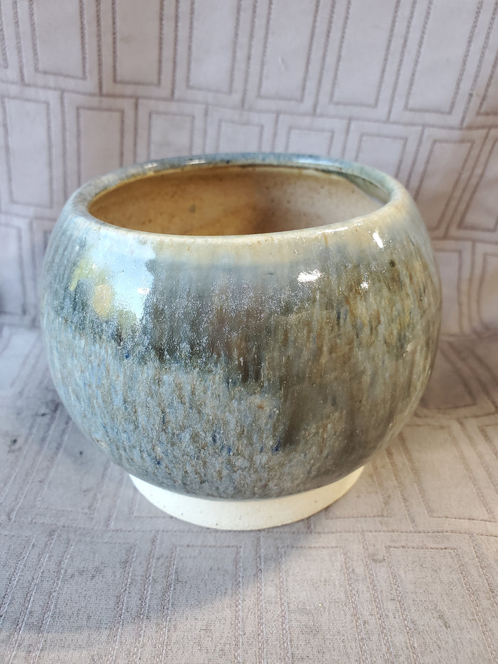 Signed Glazed Pottery Vase