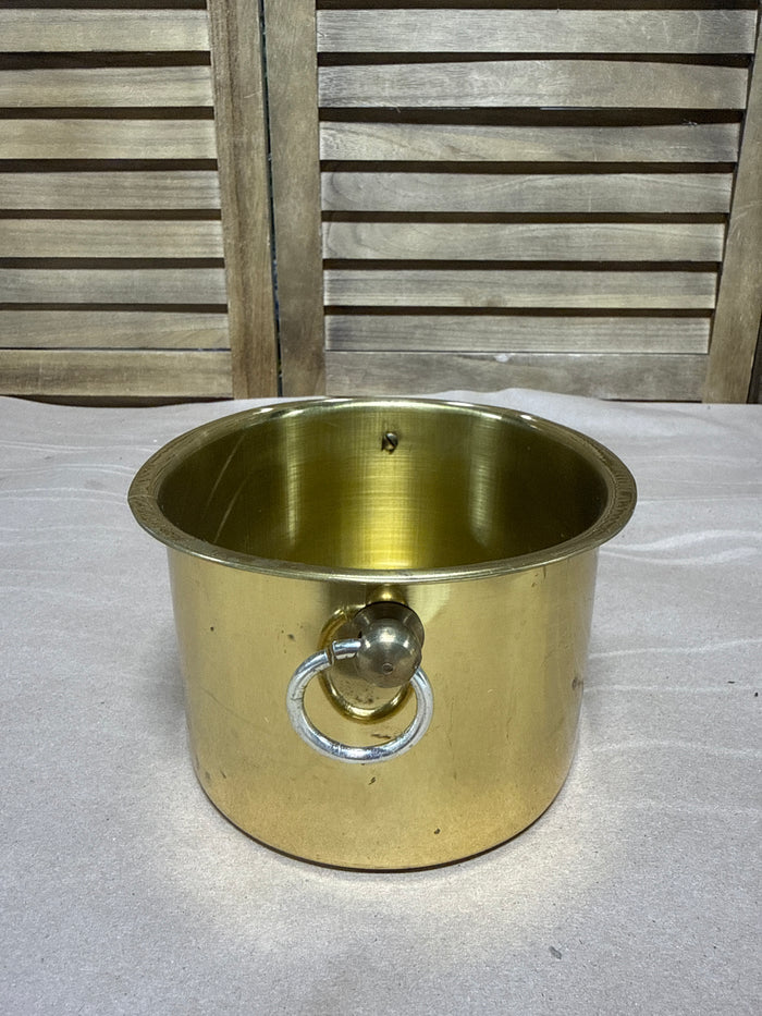 Small Oval Brass Planter With Handles