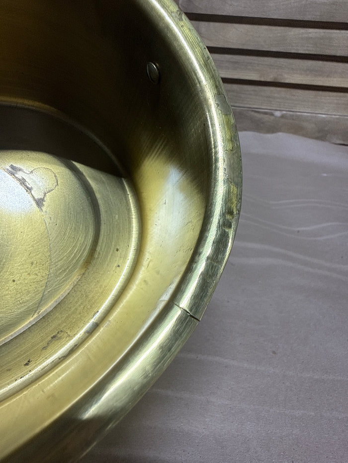 Small Oval Brass Planter With Handles