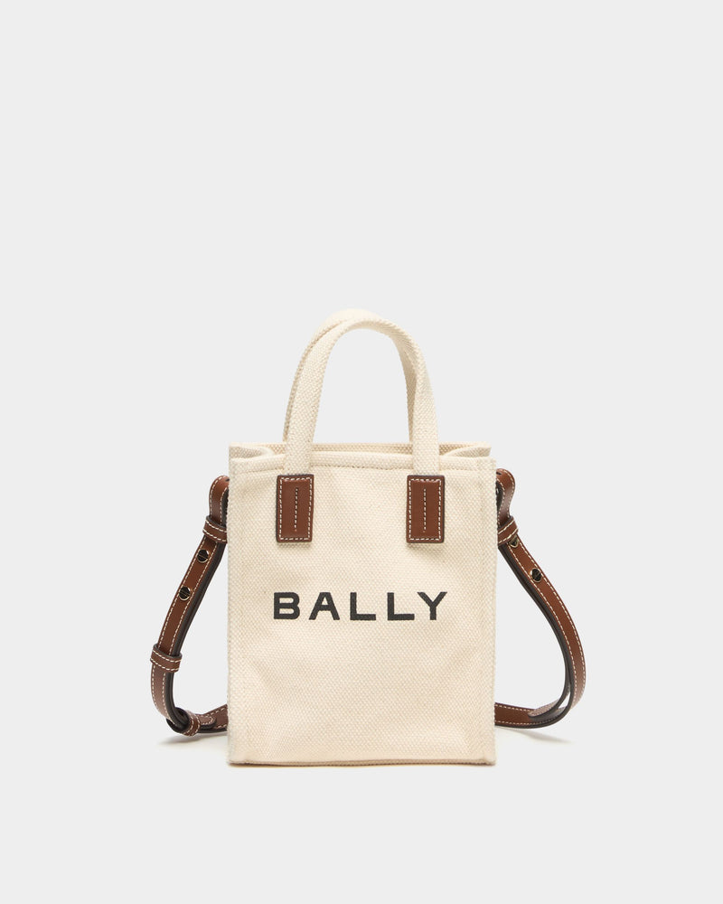 Small Tote Bag In Ivory Canvas