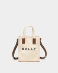 Small Tote Bag In Ivory Canvas