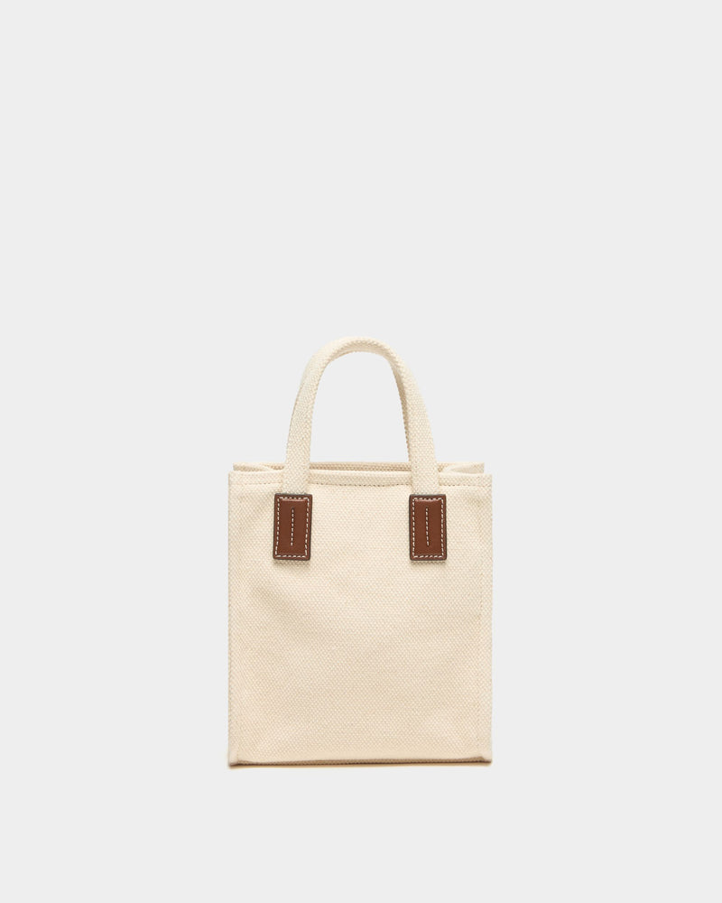 Small Tote Bag In Ivory Canvas