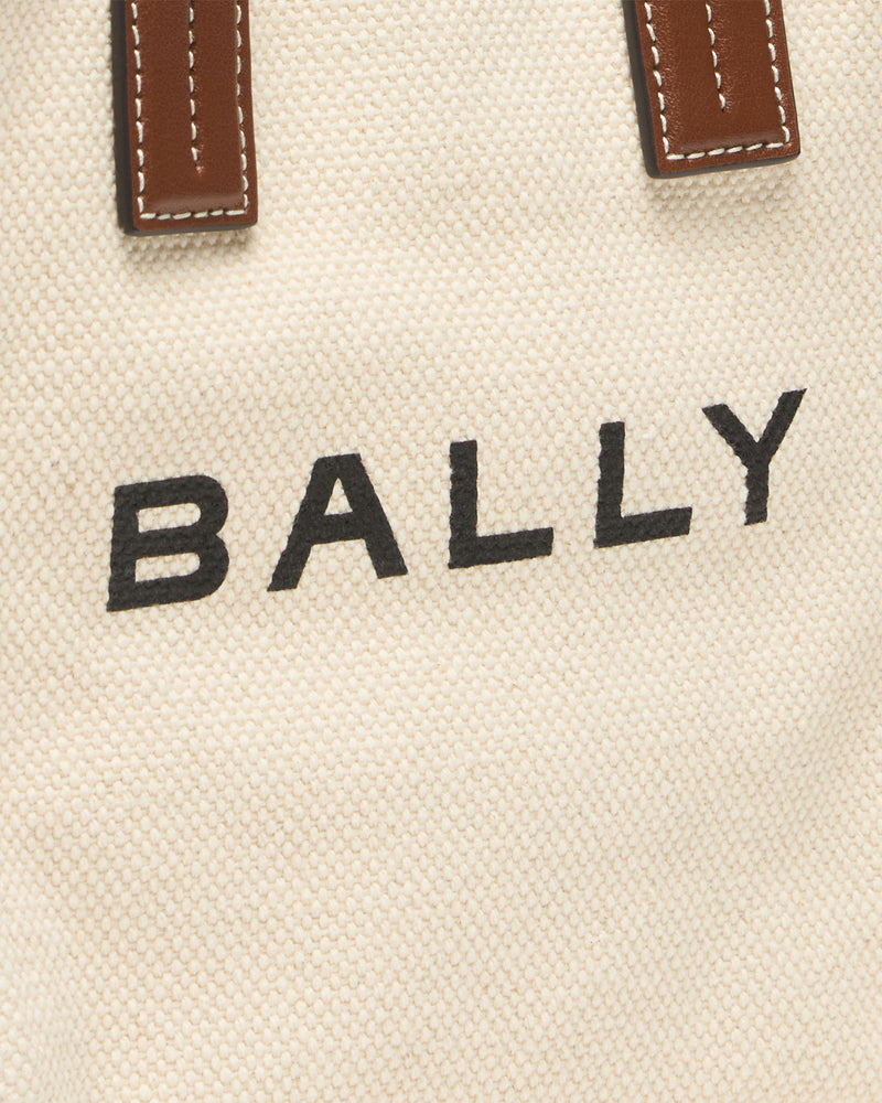 Small Tote Bag In Ivory Canvas