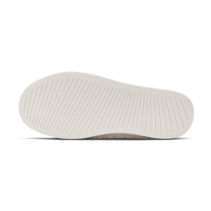 Smallbirds Wool Loungers - Big Kids - Natural White Fluffs (Natural White Sole)