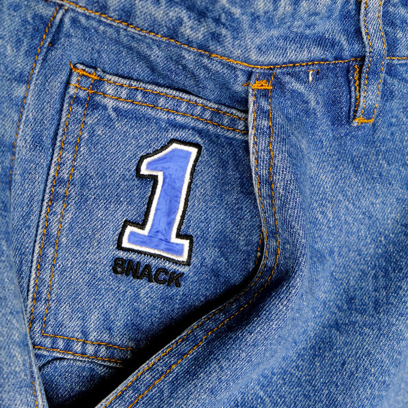 Snack Pole Position Jean Shorts - Skyline Blue