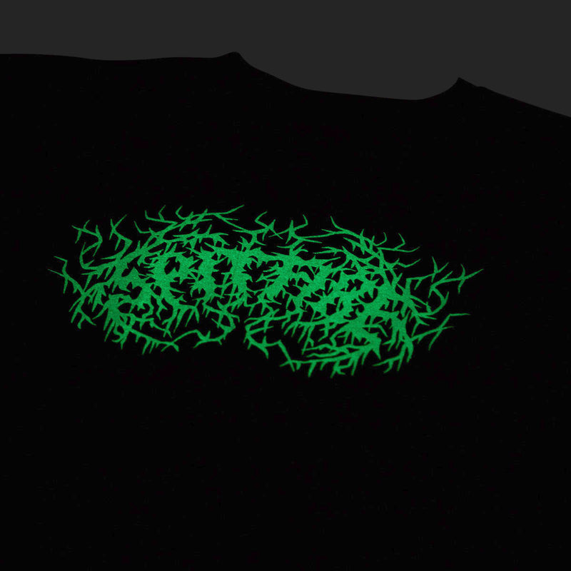 Spitfire Deathmask Script T-Shirt - Black/Glow