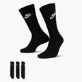 Sportswear Everyday Essential Crew Socks (3 Pairs) in Black/White