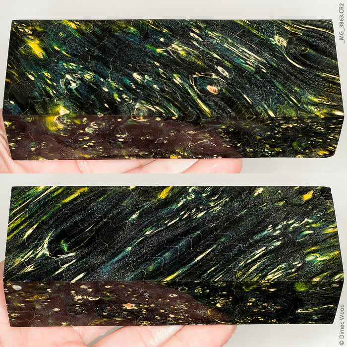 Stabilized box elder burl wood block