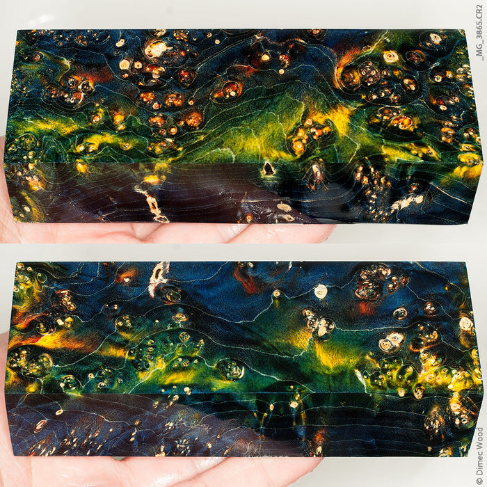 Stabilized box elder burl wood block