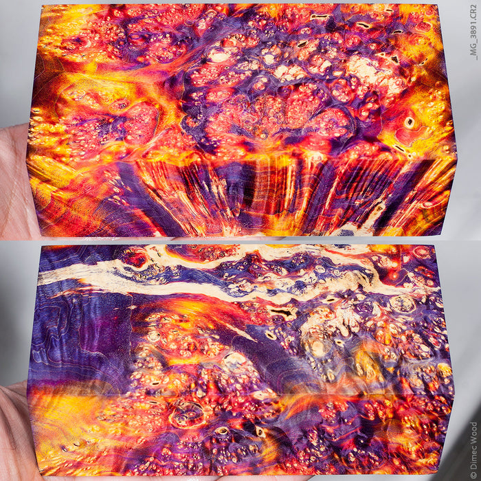 Stabilized box elder burl wood block
