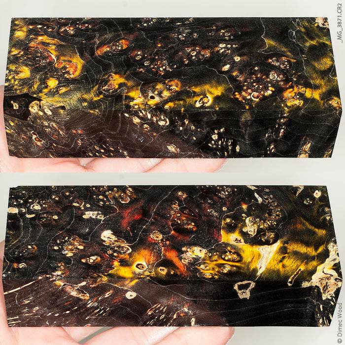 Stabilized box elder burl wood block