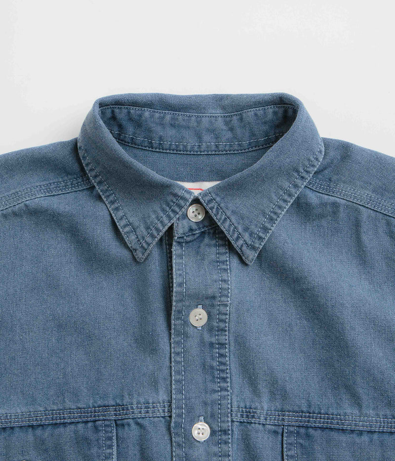 Stan Ray Chambray Shirt in Mid Wash Denim