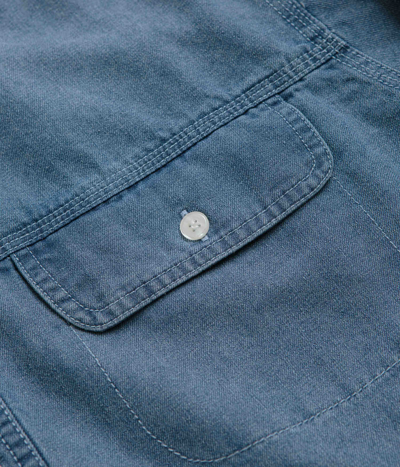 Stan Ray Chambray Shirt in Mid Wash Denim
