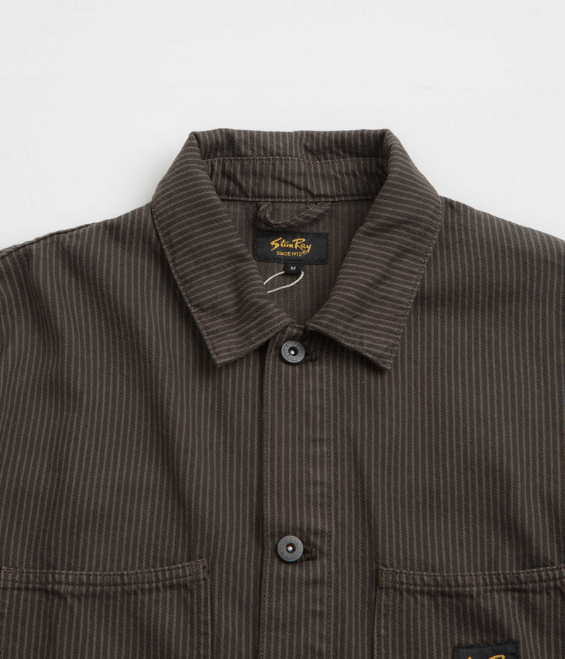 Stan Ray Coverall Jacket in Overdyed Charcoal Hickory