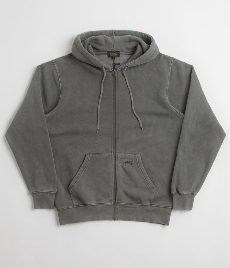 Stan Ray Patch Zip Hoodie in Washed Black