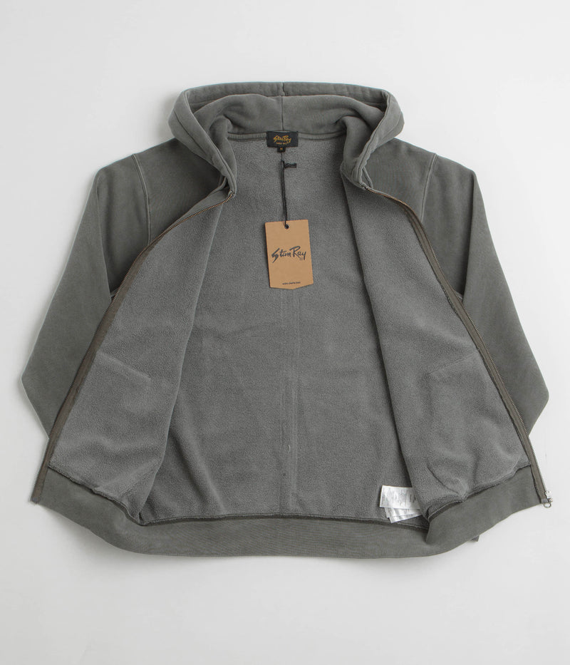 Stan Ray Patch Zip Hoodie in Washed Black