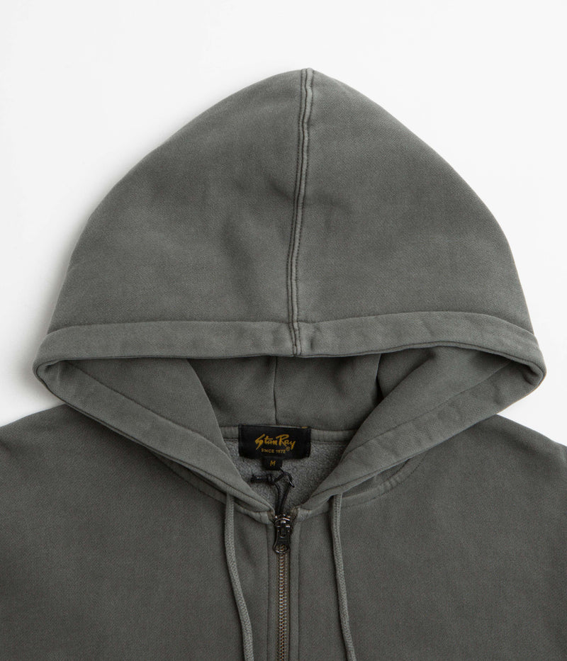 Stan Ray Patch Zip Hoodie in Washed Black