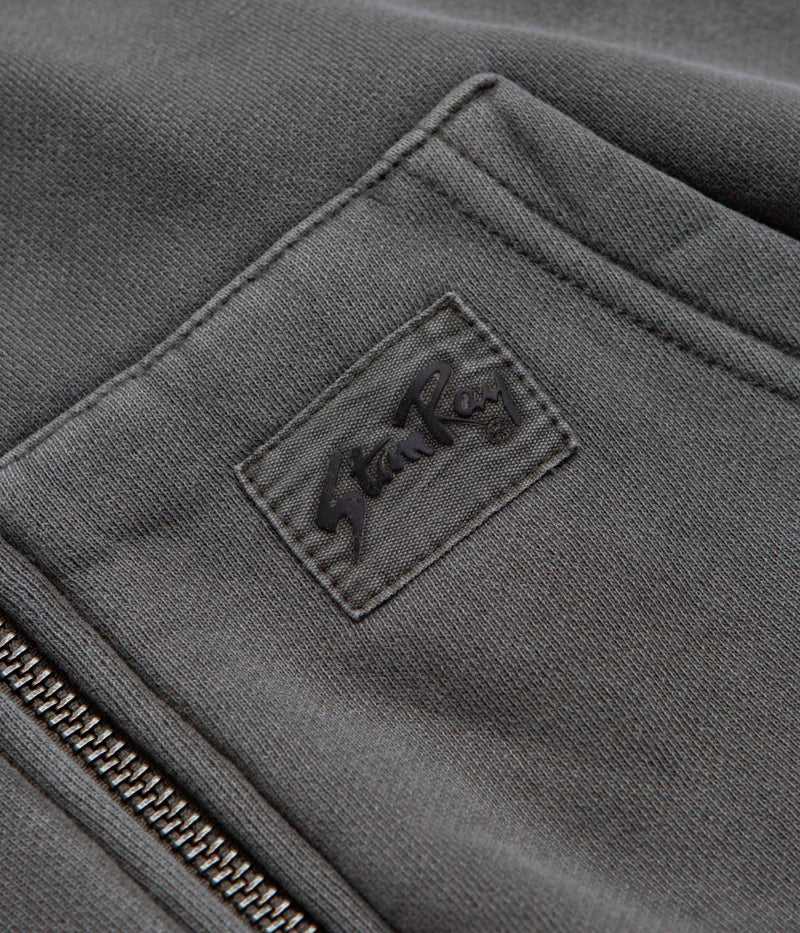 Stan Ray Patch Zip Hoodie in Washed Black