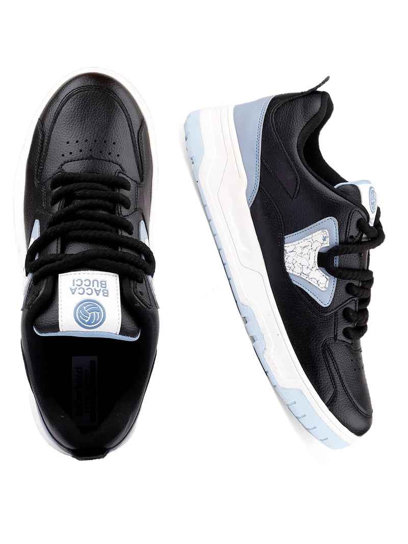 Bacca Bucci Stride Eclipse: Low-Top Flat-Sole Sneakers with Signature Thick Round Laces