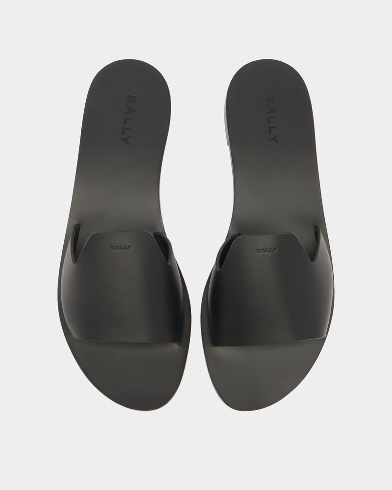 Summer Slide In Black Leather