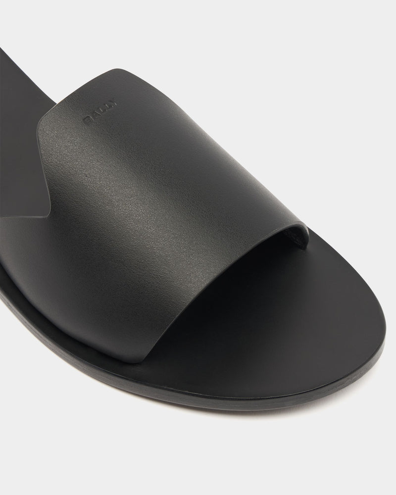 Summer Slide In Black Leather