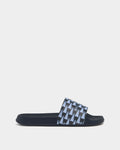 Summer Slide In Blue Rubber and Faux Leather