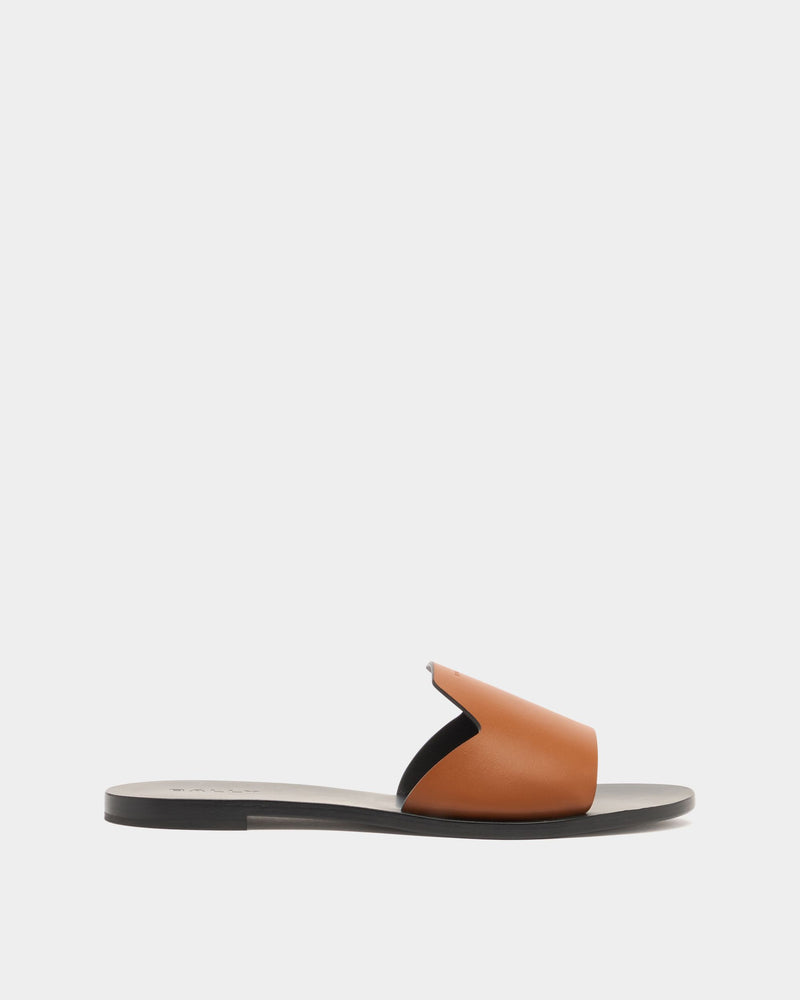 Summer Slide In Brown Leather