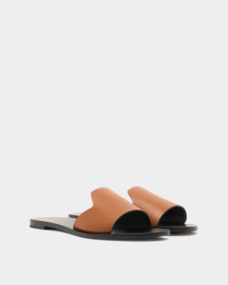 Summer Slide In Brown Leather