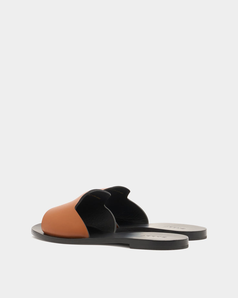 Summer Slide In Brown Leather