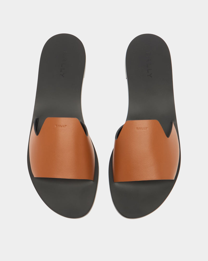 Summer Slide In Brown Leather