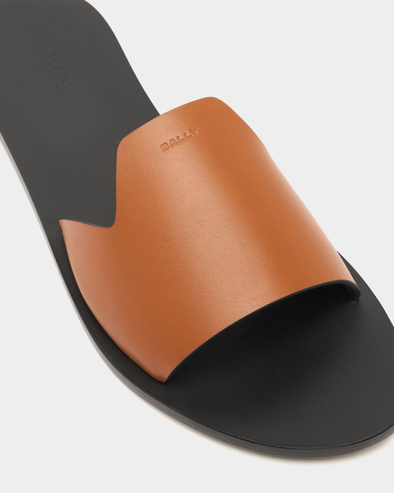 Summer Slide In Brown Leather