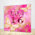 Sweet 16 Hot Pink Birthday Backdrop-ubackdrop