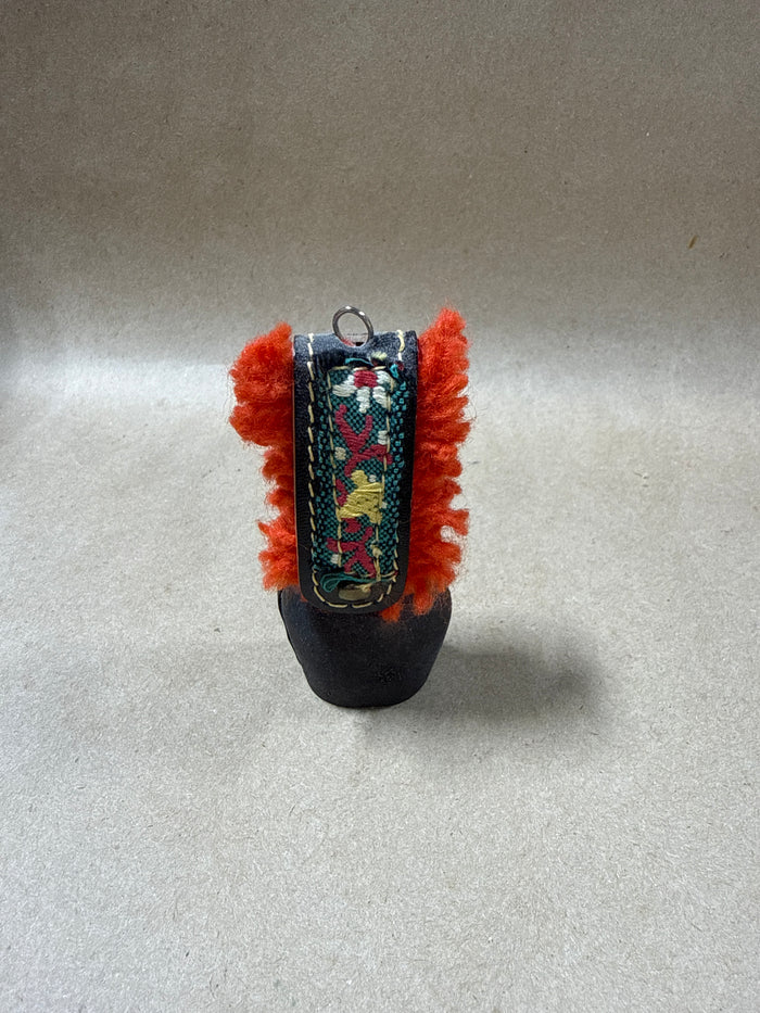 Swiss Cow Bell With Embroidered Handle